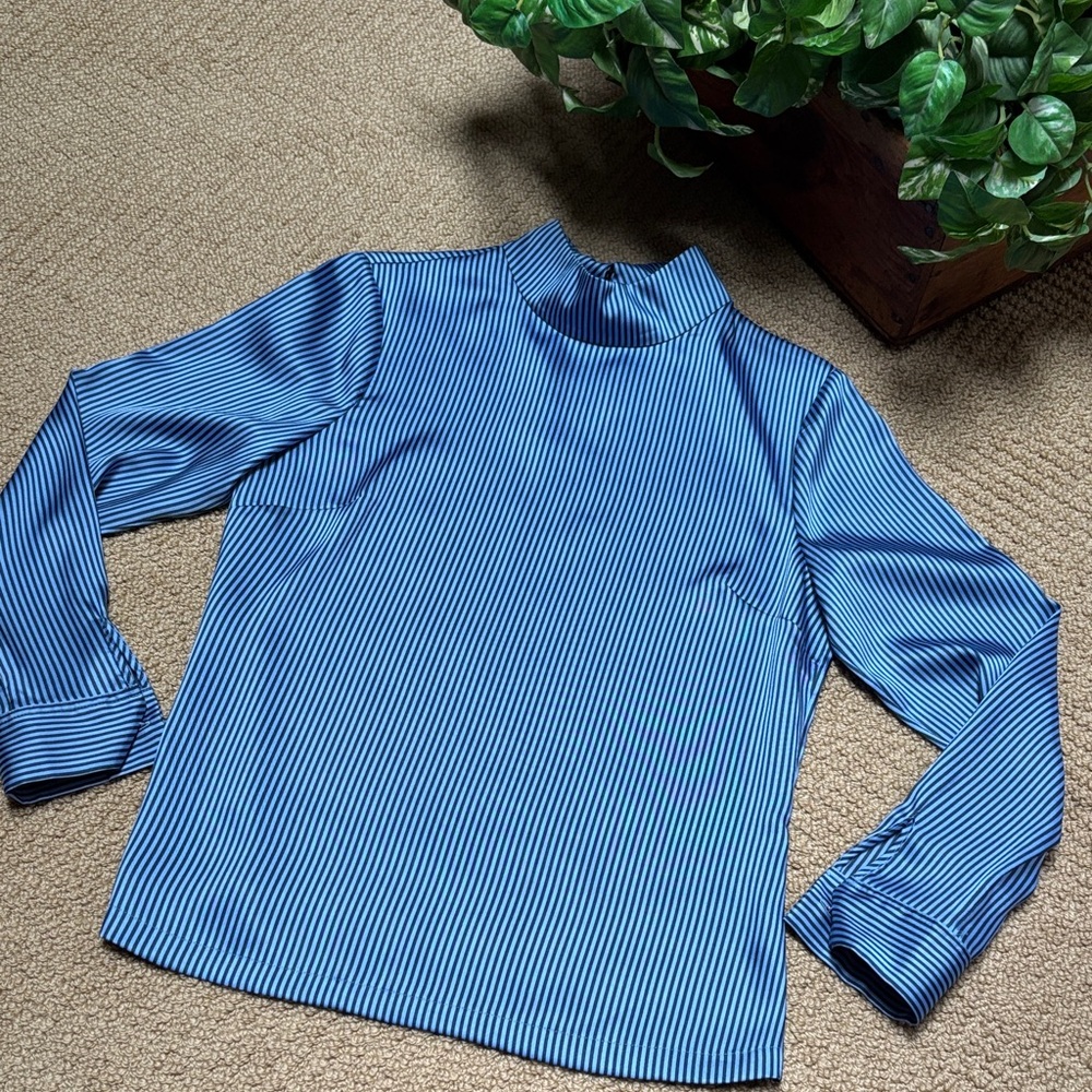 Ted Baker Blue Striped Blouse